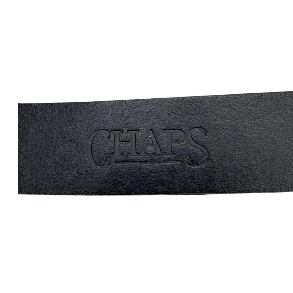 Chaps Black Genuine Leather Studded Bronze Brass Buckle Belt Women Size M